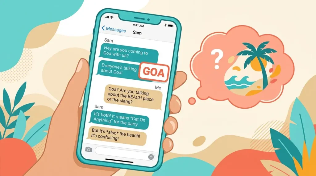 Goa slang mean