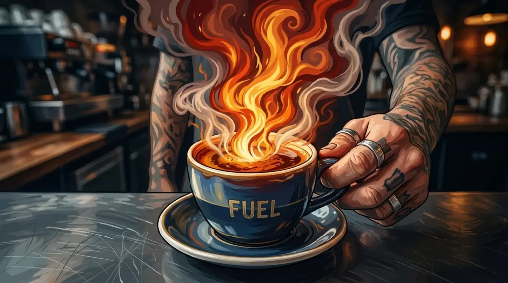 Rocket fuel slang for coffee