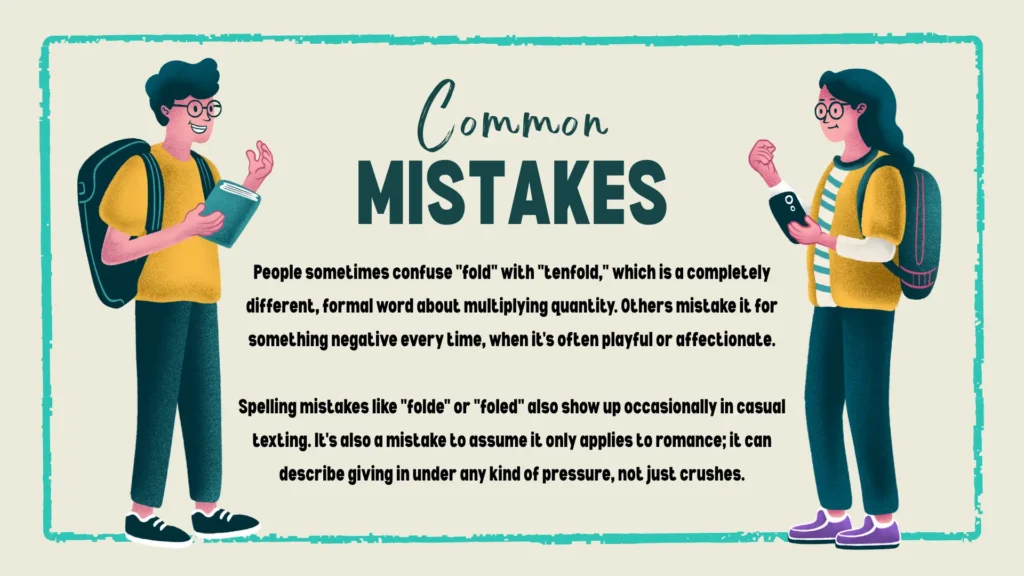 Fold meaning slang common mistakes